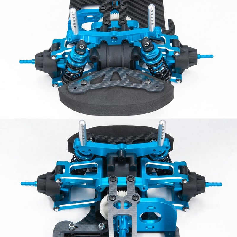 MOHERO Aluminium Alloy &Carbon Fiber Shaft Drive 1/10 RC Touring Car Chassis Frame Body Kit with 4 Wheels for TT01 TT01E - Image 3